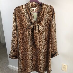 H&M Brown Leopard Print dress.Size M,match size L